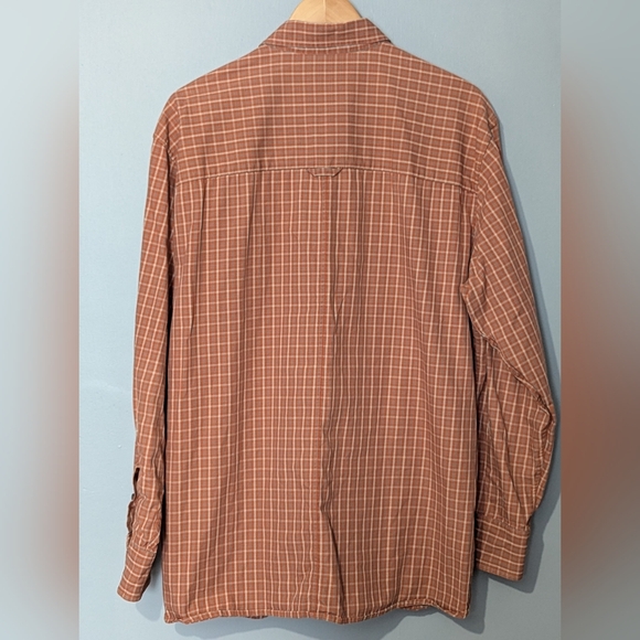 Haggar Men's Large Checkerboard‎ Pattern Long-Sleeve Button-down Shirt - Picture 6 of 7